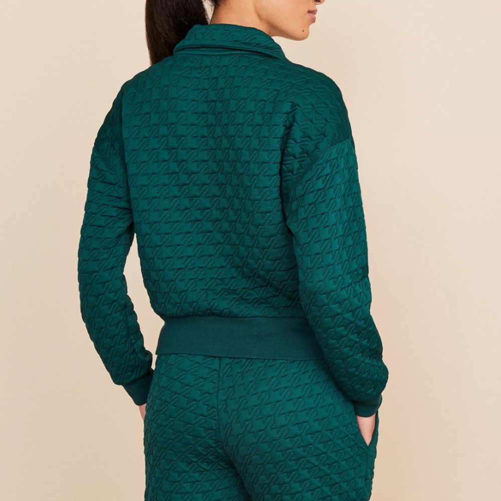 Lou & Grey Quilted Half-Zip Pullover in Deep Teal - Picture 3 of 8
